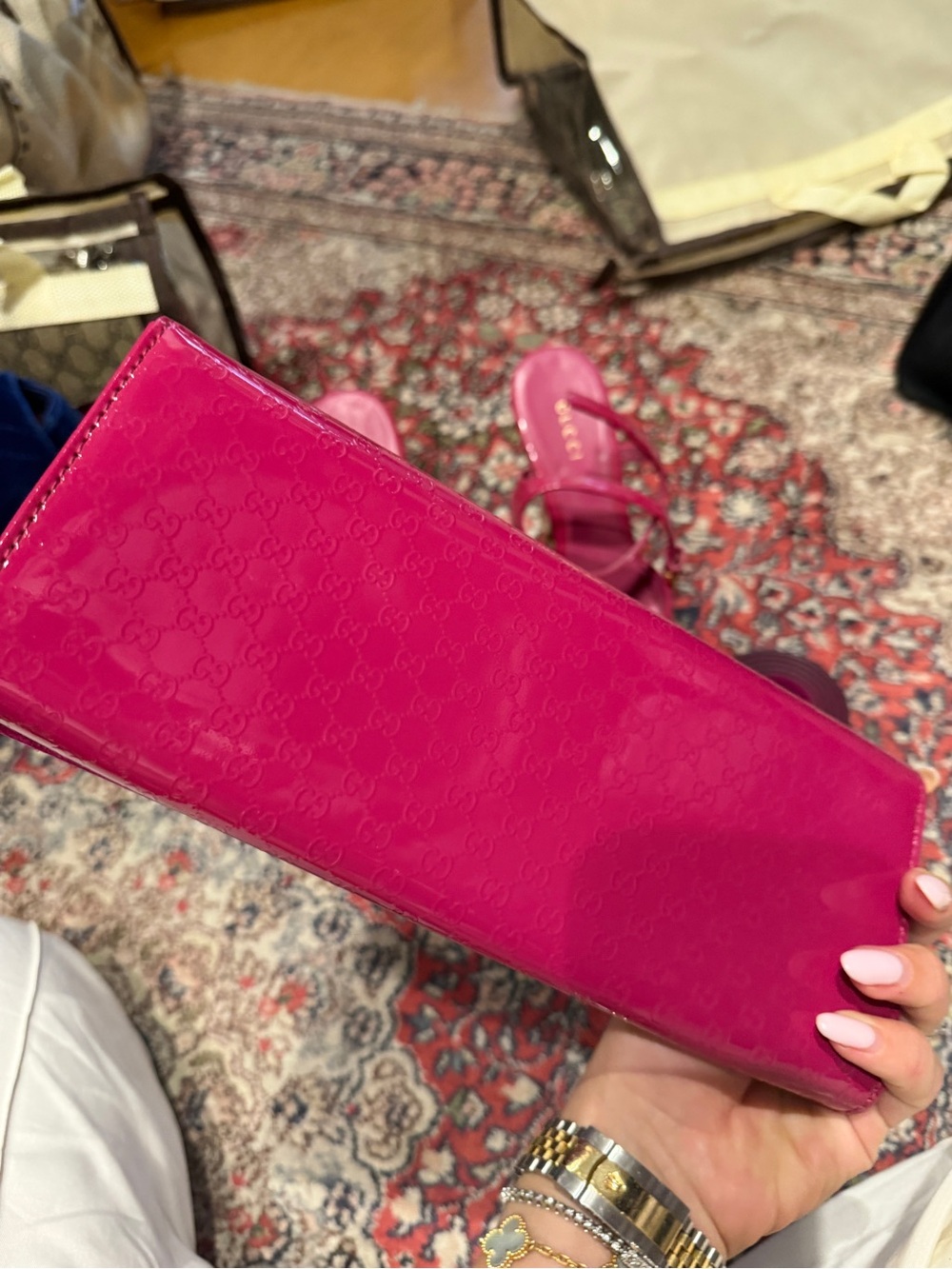Gucci Fuchsia Patent Leather Clutch - Picture 8 of 8